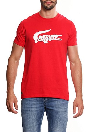 camiseta lacoste estampa