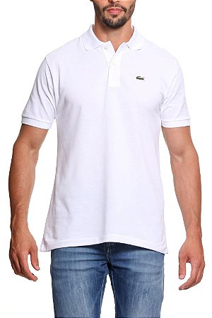 polo branca lacoste masculina