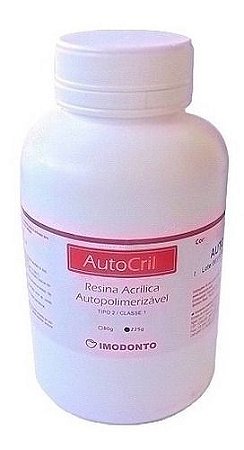 Resina Acrílica Autopolimeriz. Pó Autocril Rosa C/veias 225g