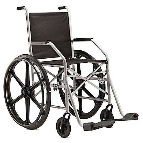 Cadeira de Rodas 1009 RN Cinza Nylon - Ortopedia Jaguaribe