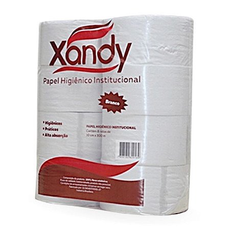 Papel Higiênico Institucional Branco 8 Unidades - Xandy