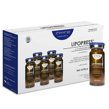 Kit Lipopress Liporedutor 5 Frascos de 10 ml - Smart Gr