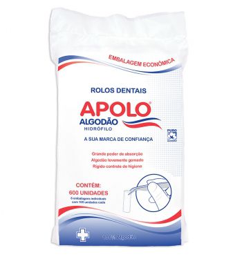 Rolo Dental Branco de Algodão - Apolo