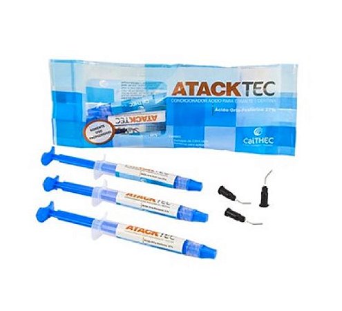 Condicionador Ácido Orto-Fosfórico ATACKTEC 3 Seringas 37% - Caithec