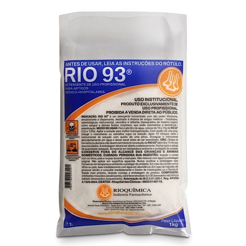Detergente de Uso Profissional Rio 93 1KG Ortofsfato Trssódico - Rioquímica