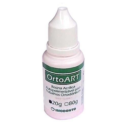 Resina Acrílica Autopolimerizável Pó OrtoArt 20g Concentrado Branco - Imodonto