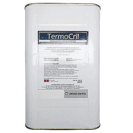 Resina Acrílica Termopolimerizável Líquida Termocril com Crosslink 1L (Lata) - Imodonto