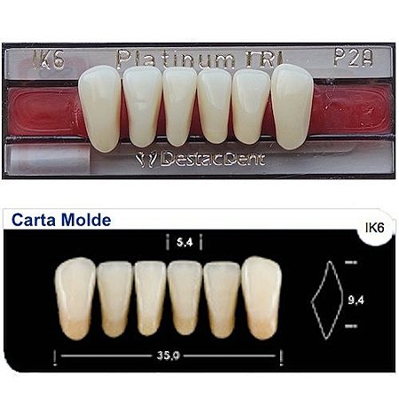 Dente Platinum Tri 03 Camadas Anterior IK6 Inferior - Imodonto