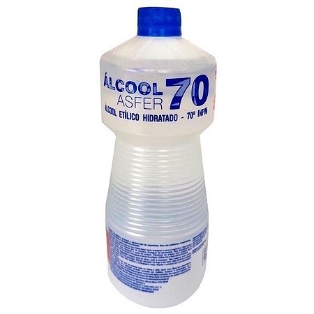 Álcool Etílico Hidratado 70° INPM Hospitalar de 1L - Asfer