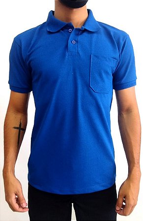 Camiseta Polo azul royal - Opção Uniformes