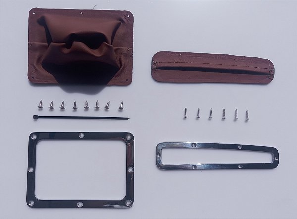 Kit Completo Aros Cromados Coifa Marrom Console 79 A 80