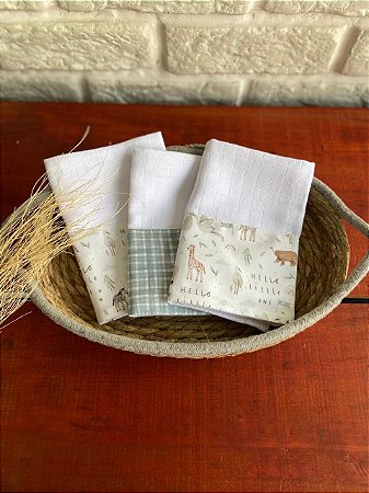 Kit 3 Fraldinhas de Boca Premium - My Little One