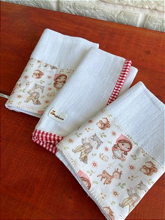 Ki 3 Fraldinhas de Boca - Chapeuzinho Vermelho