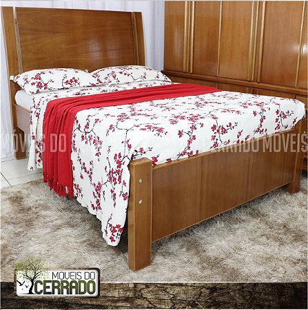 Cama Casal de Madeira Lisa