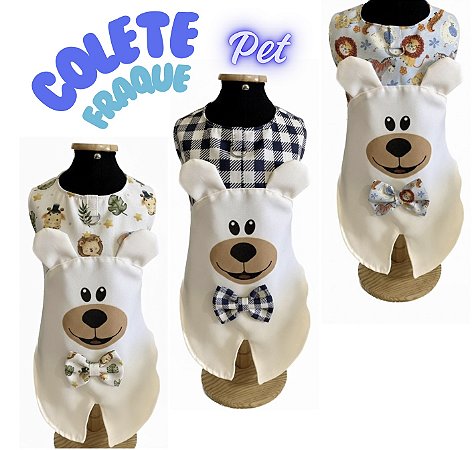 Colete fraque Urso | Capa pet