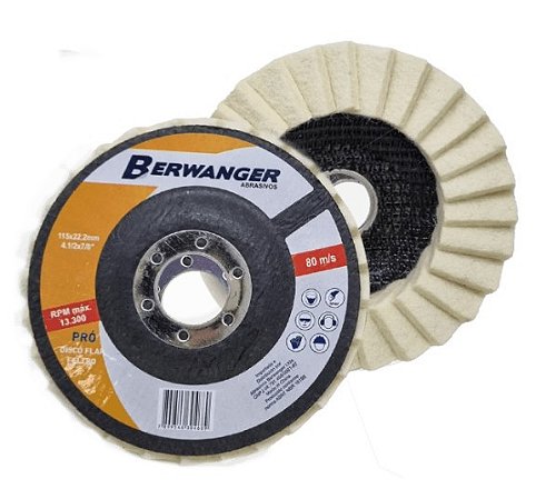 Disco Flap 4.1/2 Pol. 115x22mm Feltro Pró - 2736 - Berwanger