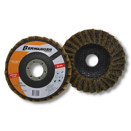 Disco Flap Acabamento Pró 4.1/2 Pol. 115x22mm Grosso Marrom - 930 - Berwanger
