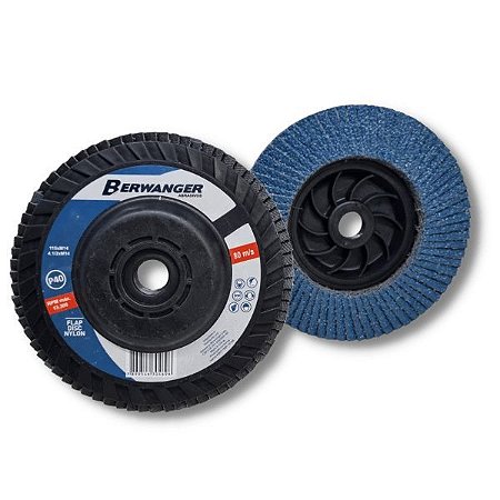 Disco Flap com Base Plástica 4.1/2 Pol. 115mm X M14 Grão 40 - 2737 - Berwanger