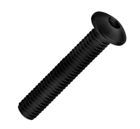 Parafuso Allen M6x35mm Abaulado Enegrecido - 100 Unidades
