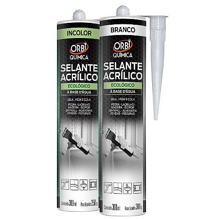 Adesivo Selante Acrílico Ecológico Branco 380g - Orbiquímica