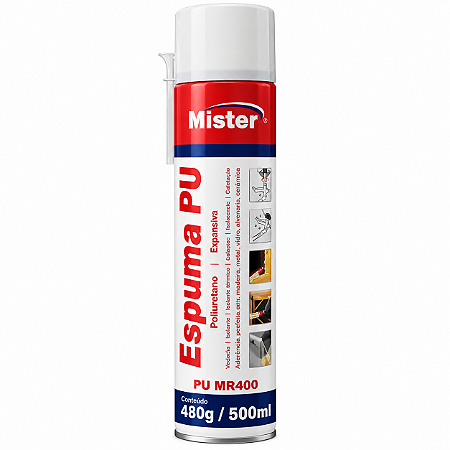 Espuma Expansiva Pu Mister Mr400 500ml 480g Poliuretano