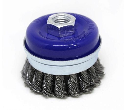 Escova de Aço Trançado Modelo Copo com Rosca M14x100mm - 1949 - Berwanger