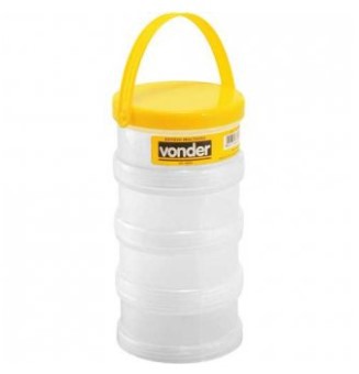 Estojo Multiuso com 4 Partes Rosqueáveis 9 X 13cm - Vd4003 - Vonder