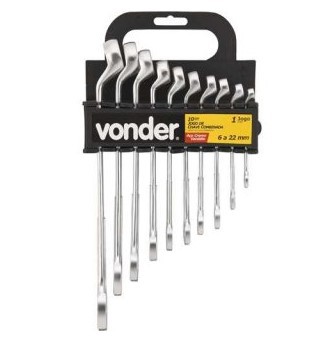 Jogo de Chave Combinadas 6 a 22mm 10 Peças - 3640062200 - Vonder