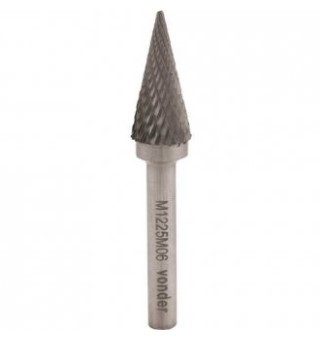 Lima Rotativa Cônica Ponteaguda 12 X 25mm com Haste 6mm - Lm0012 - Vonder