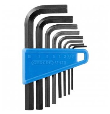 Jogo de Chave Allen com Suporte 2 a 10mm 42-88m - 012104 - Gedore