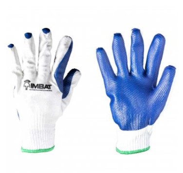 Luva de Malha com Latex Vulcanizado Azul Tamanho 10 - 7025200010 - Imbat