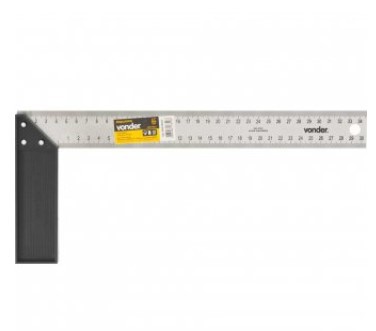 Esquadro de Aço 12 Cabo Plástico - 3550100012 - Vonder