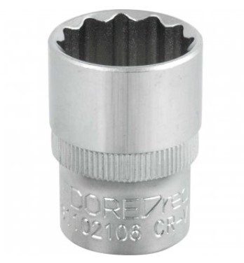 Soquete Estriado Encaixe de 1/2 21mm - 304100336 - Gedore Red