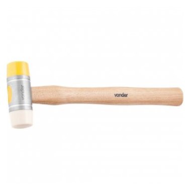 Martelo Antirretrocesso 28mm com Borda Intercambiável e Cabo em Madeira - 3589000028 - Vonder
