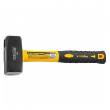 Marreta Quadrada 1kg com Cabo de Fibra - 3589100003 - Vonder