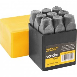Algarismo de Aço para Gravação 6mm - 3609060000 - Vonder Plus