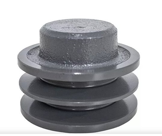 Polia Ferro Fundido 220mm com 2 Canais Perfil B - Mademil