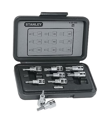 Jogo de Chaves Soquete Torx® Encaixe 1/2 Pol. 9 Peças - 89-098 - Stanley