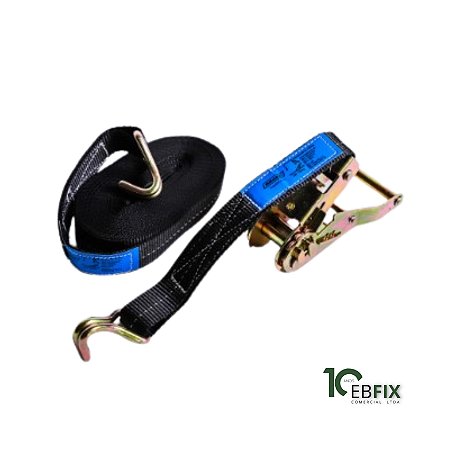 Jogo de Cinta com Catraca para Amarração de Carga 1500kg 25mm 6m - Mcj004 - Mave