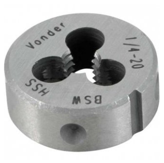 Cossinete de Aço Rápido 1/4 Pol. Bsw Externo 1 Pol. - 5355201140 - Vonder