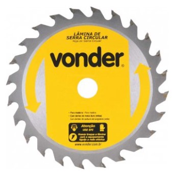 Lâmina de Serra Circular com Dentes de Metal Duro/vídea 140x16mm 24 Dentes - 4650140240 - Vonder