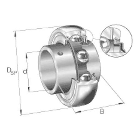 Rolamento Radial de Esferas Fixo - Uc208-e - Fag
