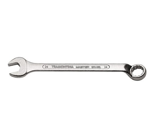 Chave Combinada 24mm com Pescoço e Corpo Forjado em Aço Especial Cromado - Tramontina Master