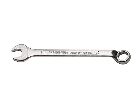 Chave Combinada 10mm com Pescoço e Corpo Forjado em Aço Especial Cromado - Tramontina Basic