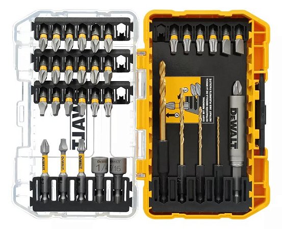 Jogo Bits e Brocas para Parafusar/furar Maxfit Ultra 3.0 35 Peças - Dwaumf35set - Dewalt