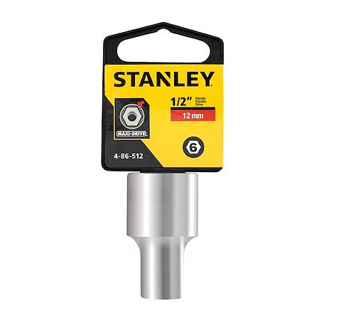 Soquete Sextavado em Milímetros Encaixe 1/2 Pol. 12mm - 4-86-512 - Stanley