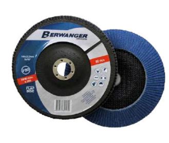 Disco Flap 7 Pol. 180x22mm Grão 120 - 393 - Berwanger