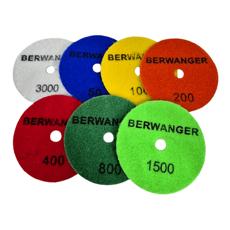 Disco de Lixa Diamantado 100mm Grão 50 - 3849 - Berwanger