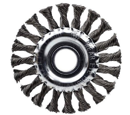 Escova de Aço Inox Trançado Circular 150x22mm - 3847 - Berwanger