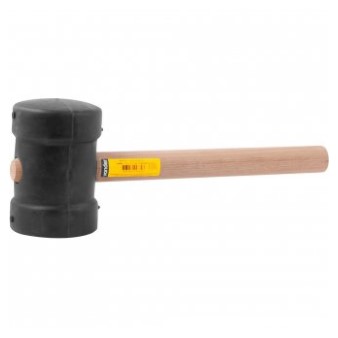 Martelo de Borracha 80mm Cabo em Madeira Preto - 3079008000 - Vonder